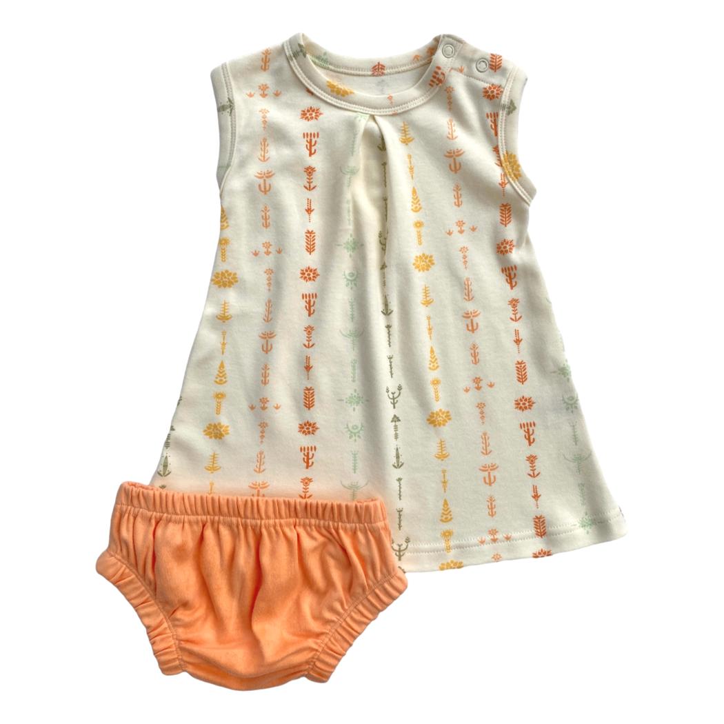 organic cotton baby dresses Baby Girl Dress 18M Baby Lulu 100% Organic Cotton Floral Print Short Sleeve