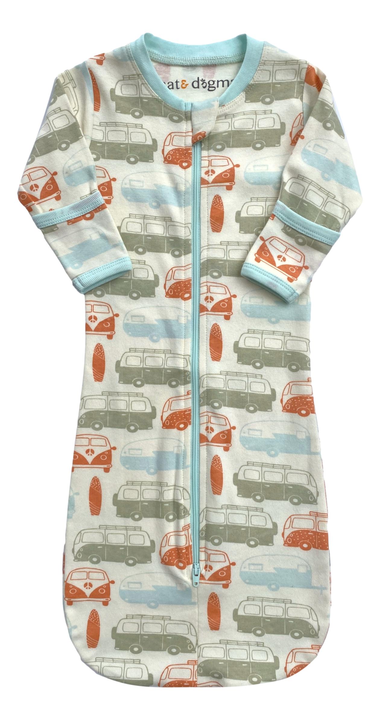 Organic Cotton Sleepsack - Vintage Busses