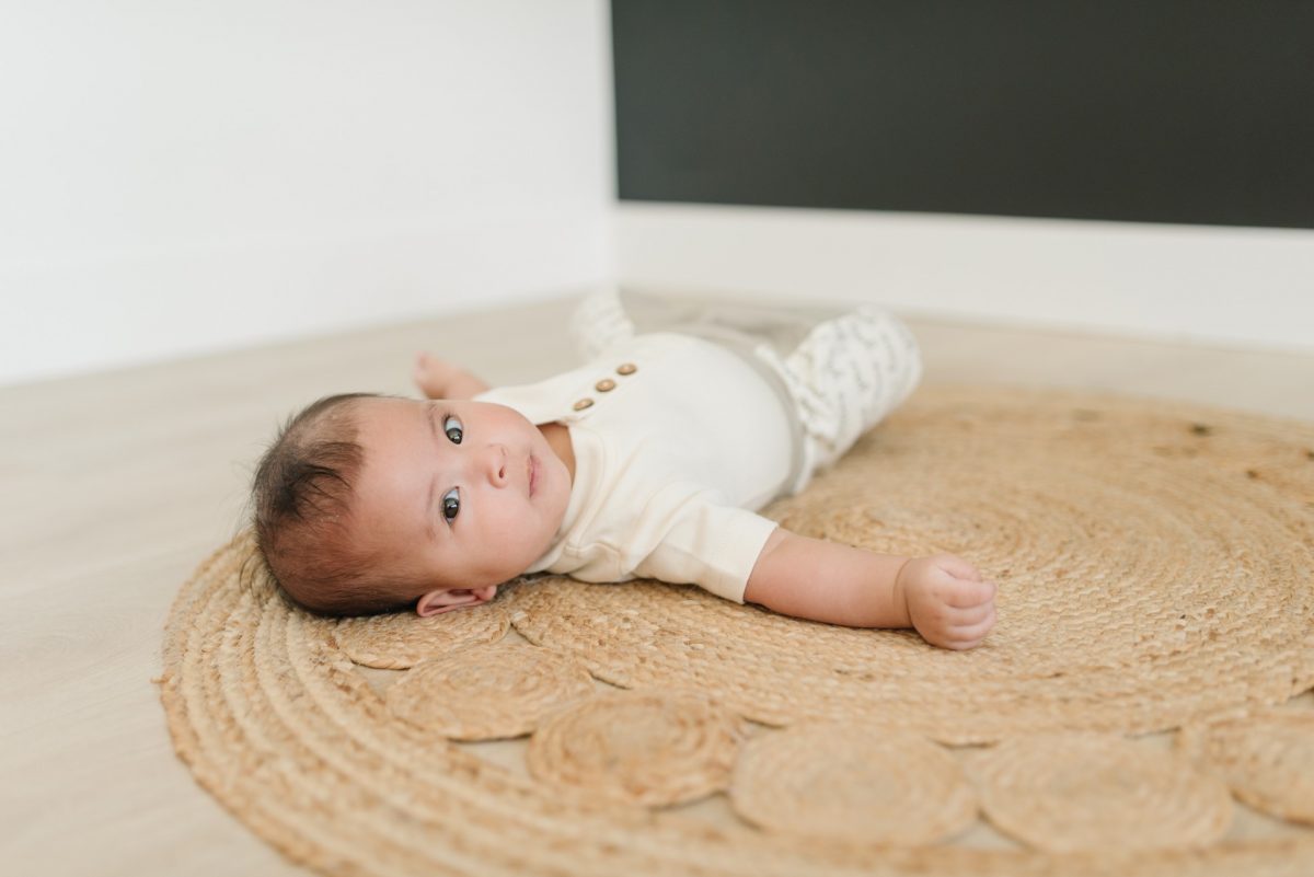 Natural Henley Short Sleeve Bodysuit + Coconut Buttons