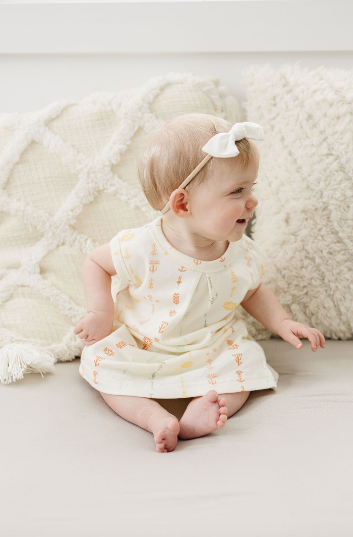 Organic Cotton Dress w/ Bloomers - Boho Floral