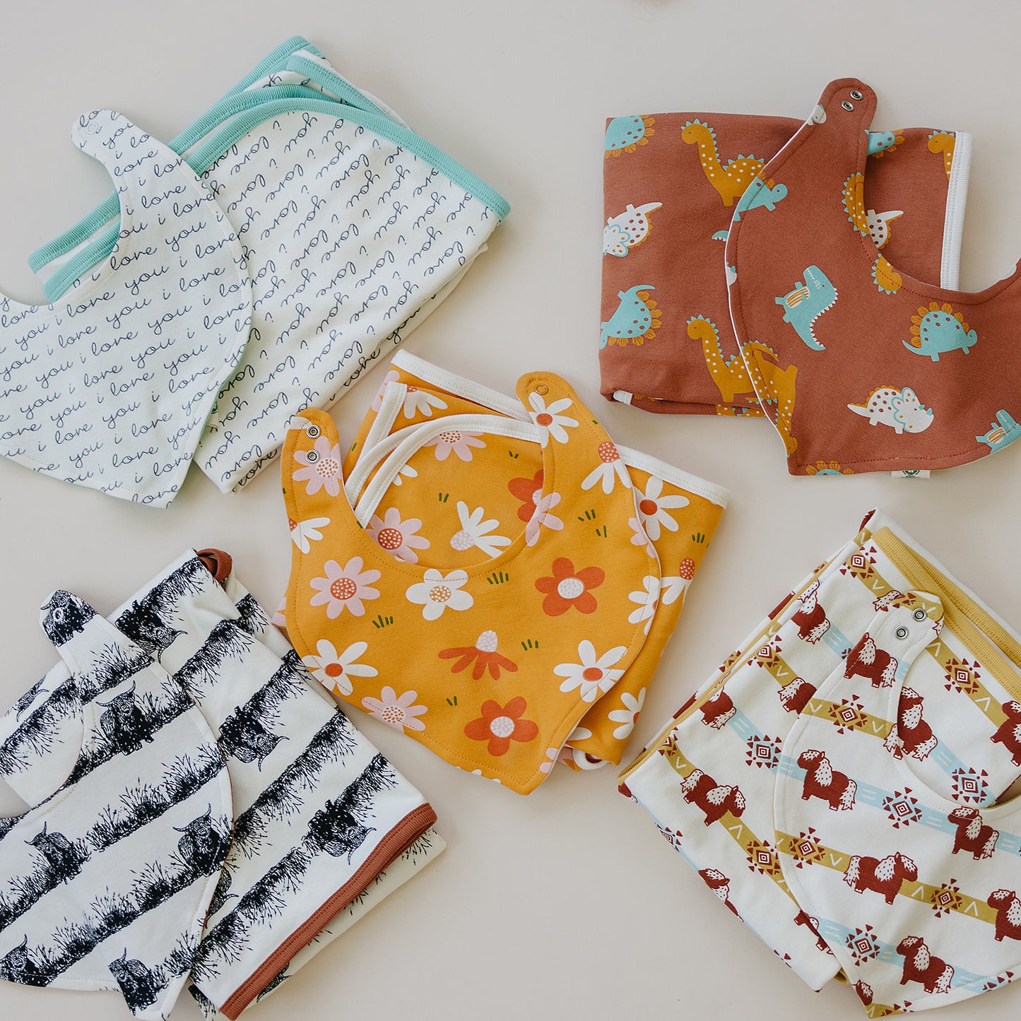 GOTS Certified Organic Cotton Bib - Dino