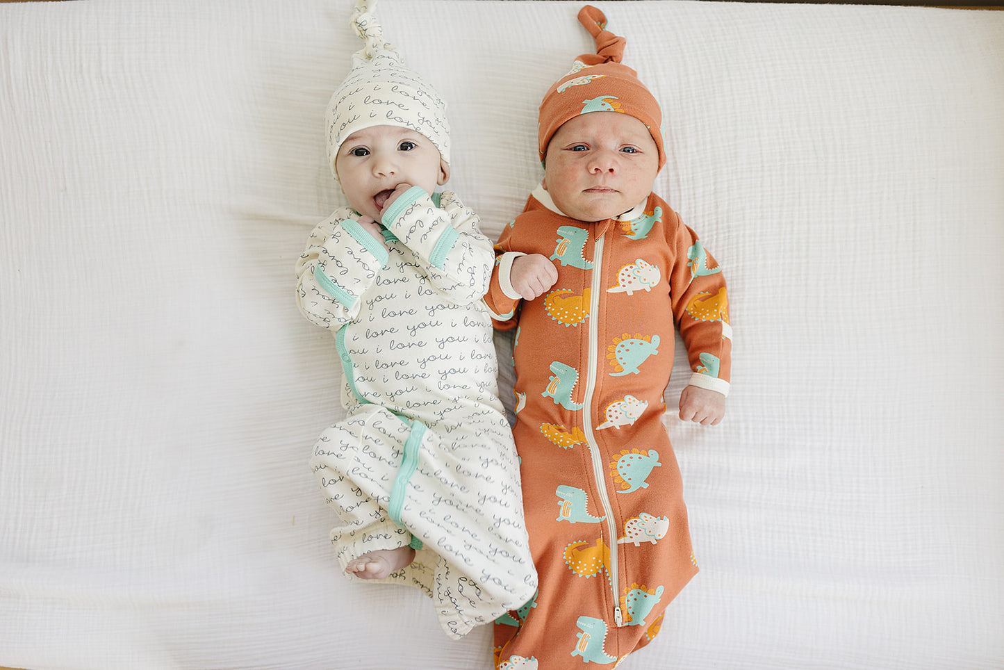 GOTS Certified Organic Cotton Gown - I Love You (Mint)