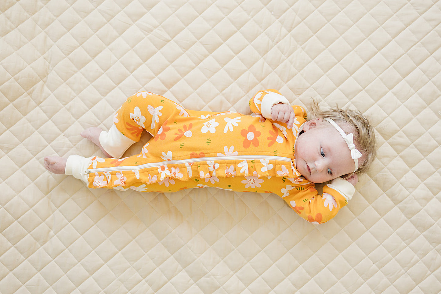 GOTS Certified Organic Cotton Zippy - Fall Floral