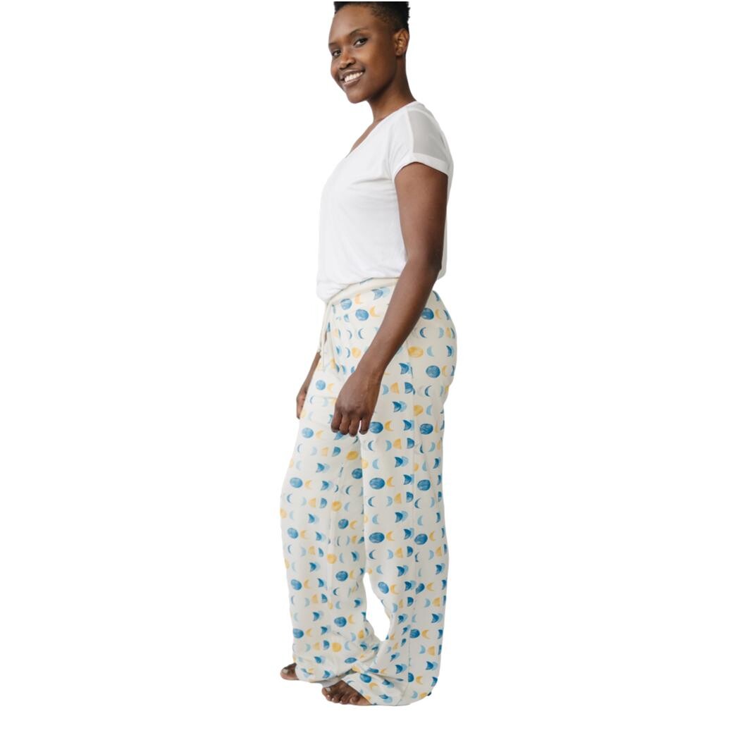 Organic Cotton Adult Lounge Pants - Moon Phases