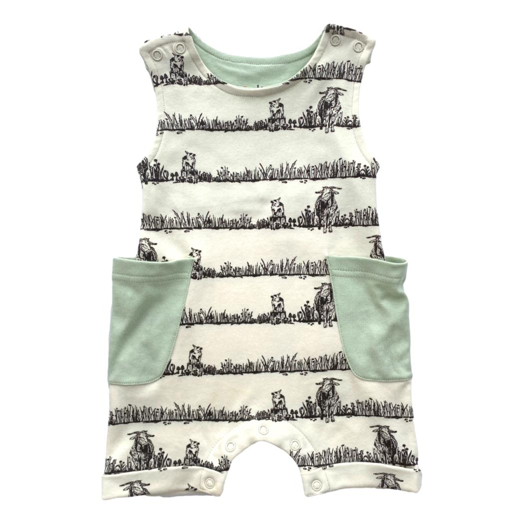 Organic Cotton Sleeveless Romper - Billie & Kid