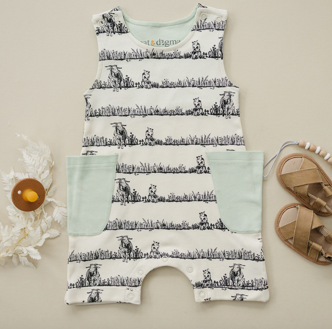 Organic Cotton Sleeveless Romper - Billie & Kid