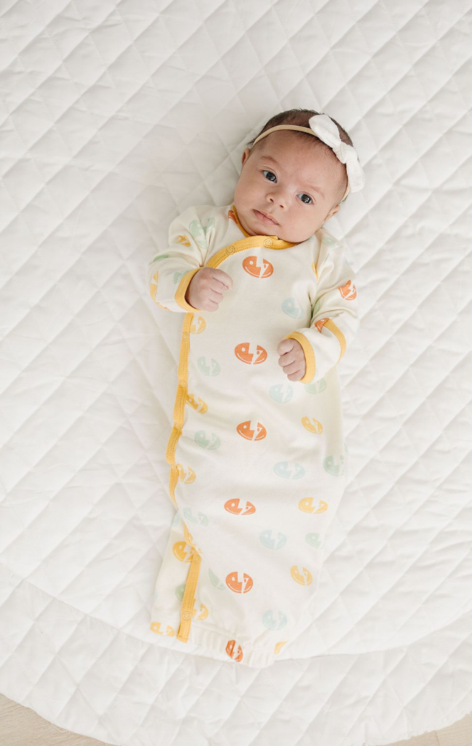 Organic Cotton Gown - Smiley Bolts