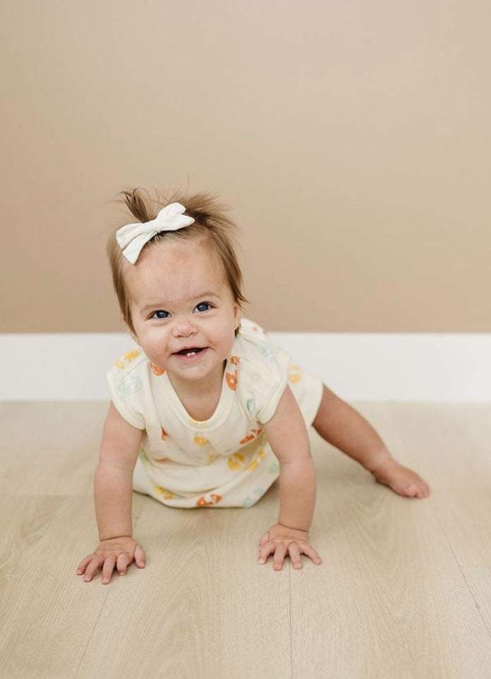 Organic Cotton Dress w/ Bloomers - Smiley Bolts