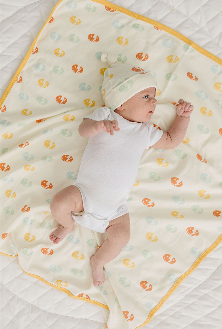 Organic Cotton Blanket - Smiley Bolts