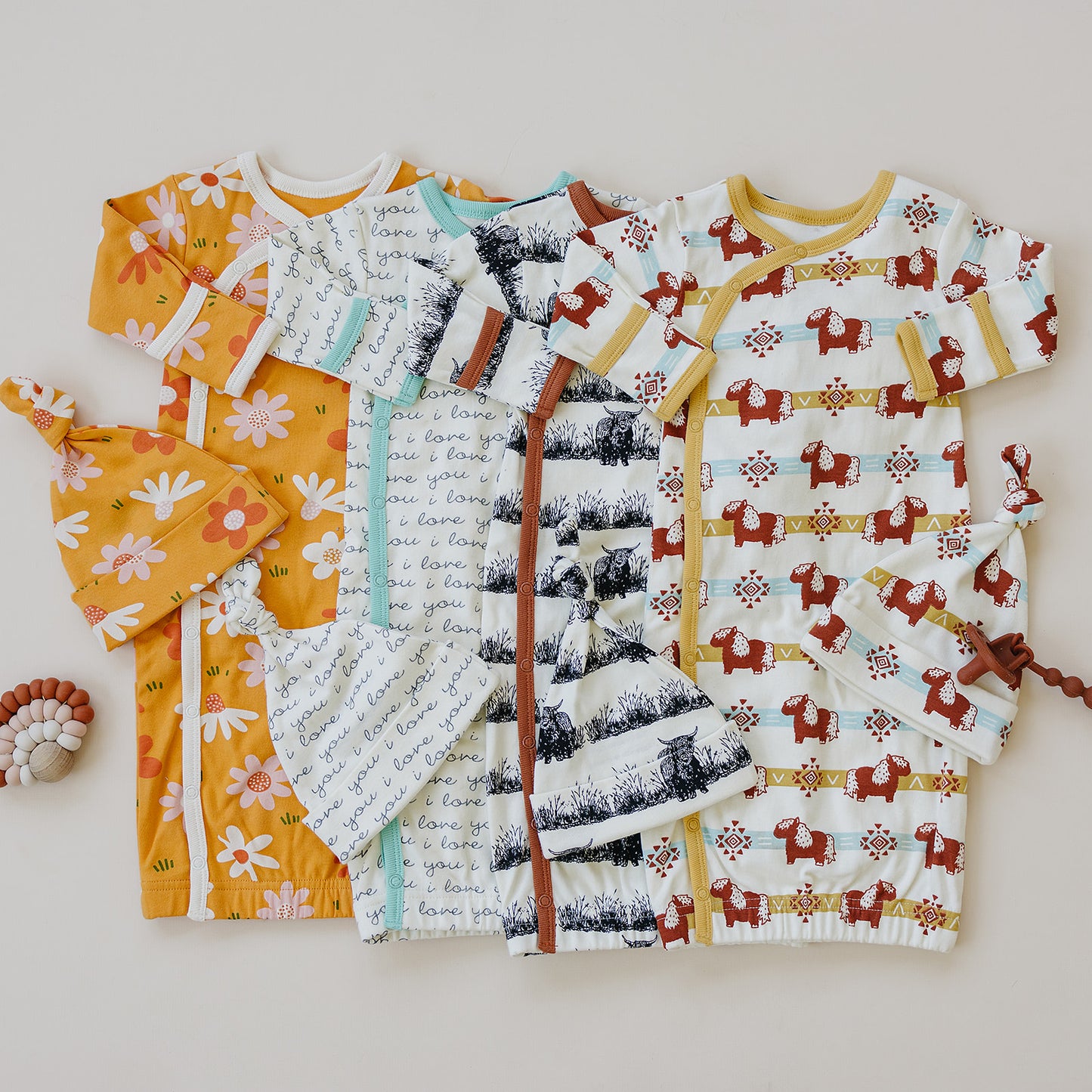 GOTS Certified Organic Cotton Gown - Fall Floral