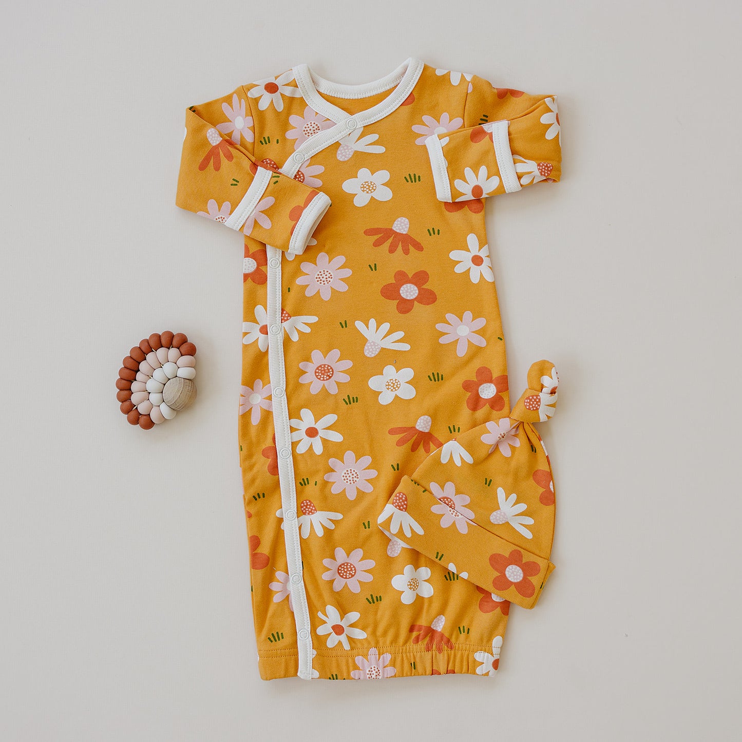 GOTS Certified Organic Cotton Gown - Fall Floral
