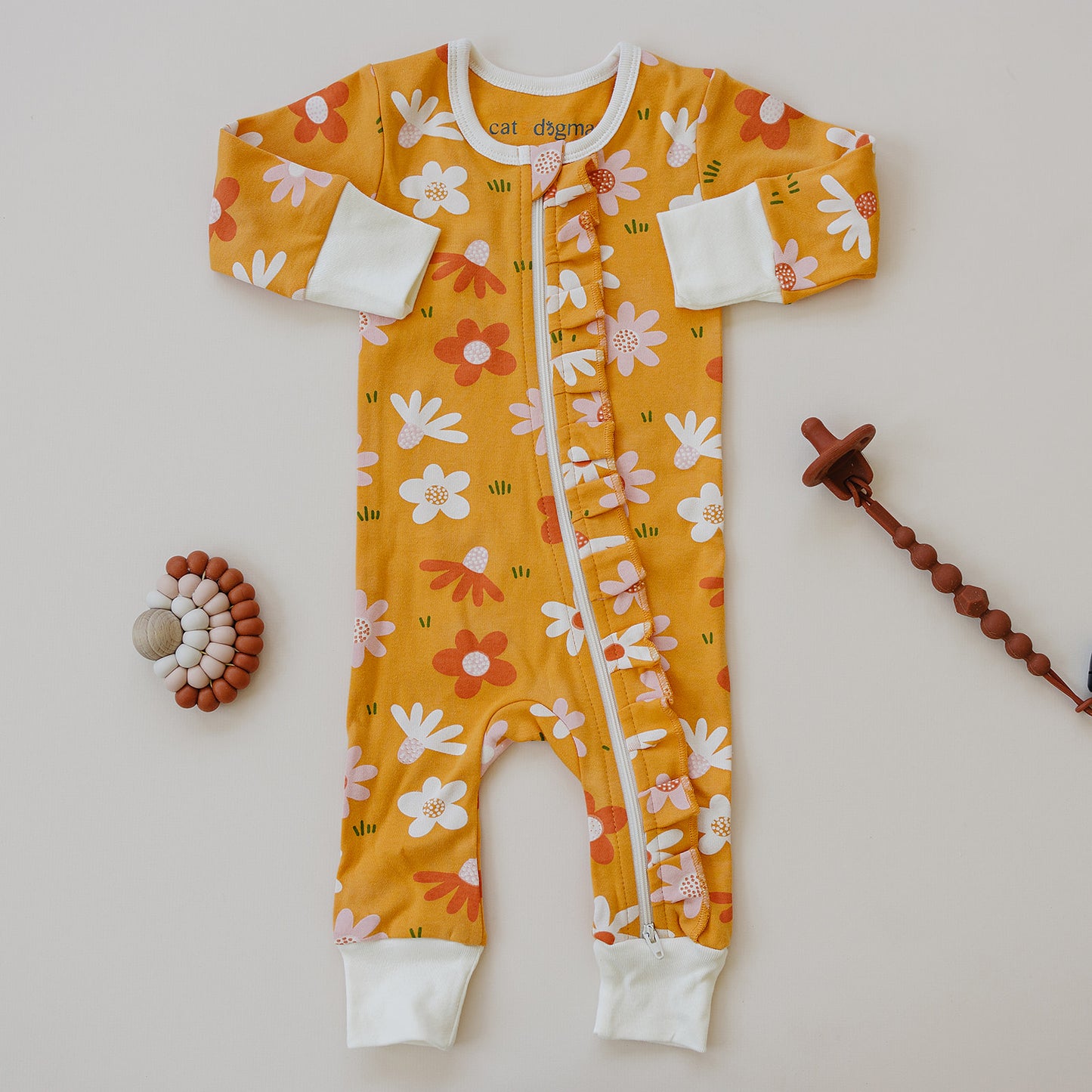 GOTS Certified Organic Cotton Zippy - Fall Floral