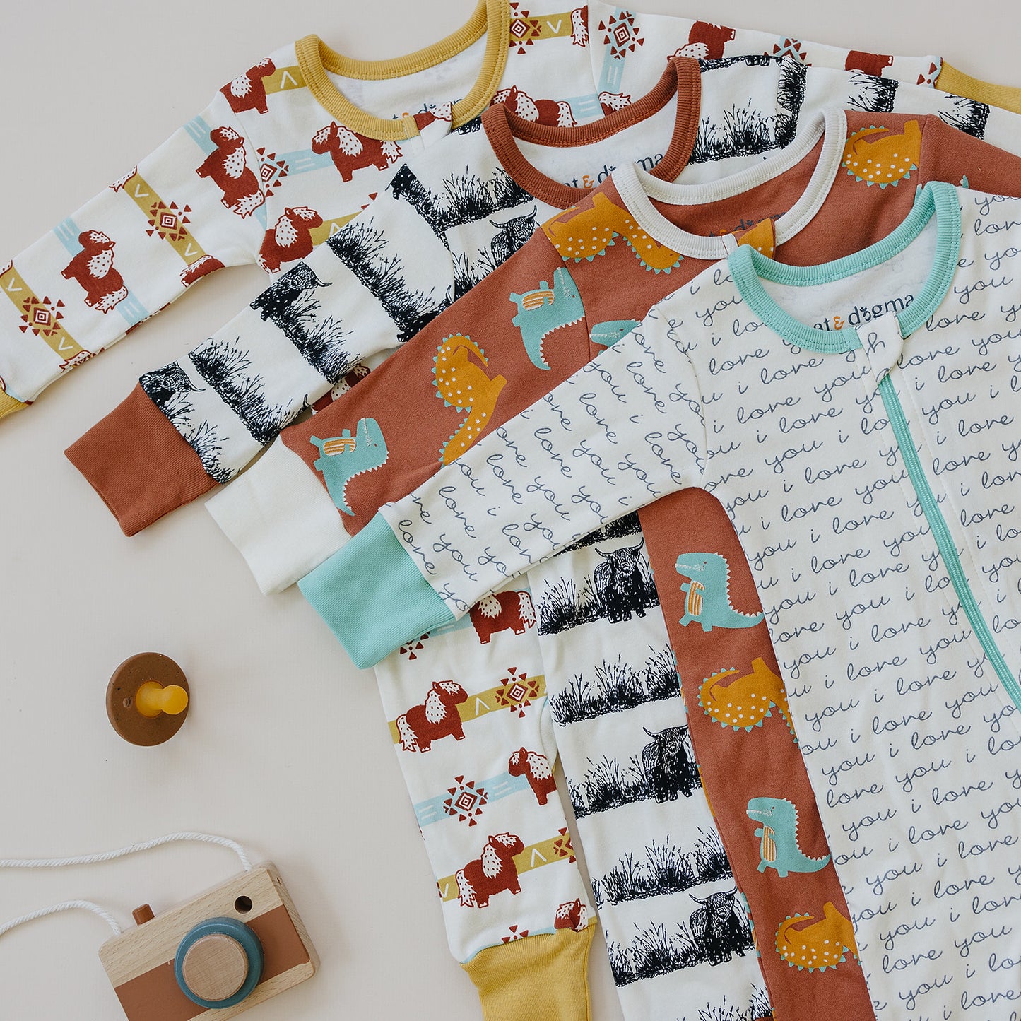 GOTS Certified Organic Cotton Zippy - Dino