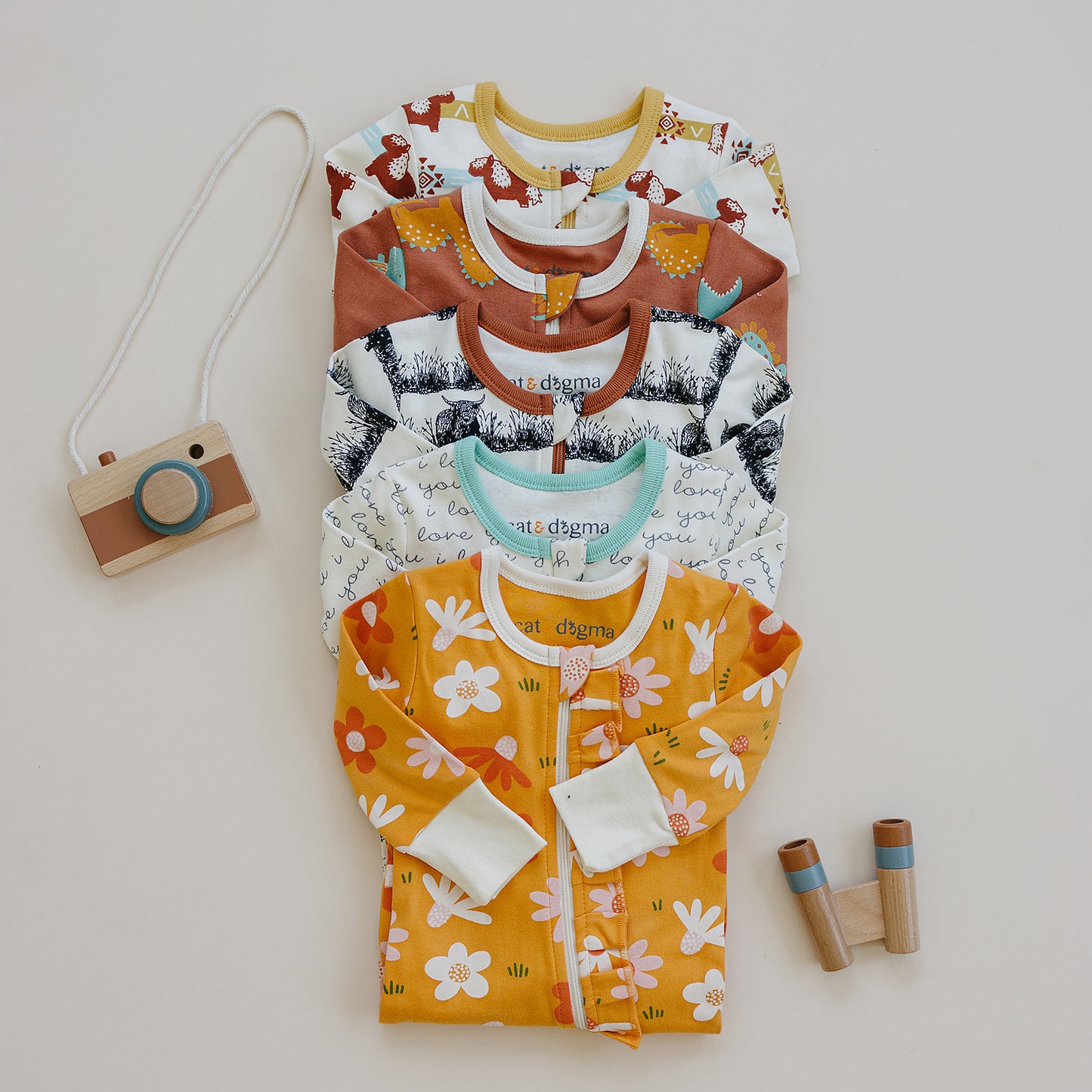 GOTS Certified Organic Cotton Zippy - Fall Floral