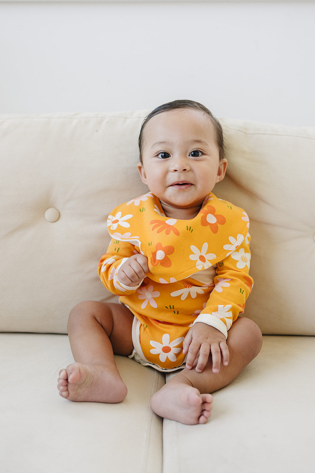 GOTS Certified Organic Cotton Bib - Fall Floral
