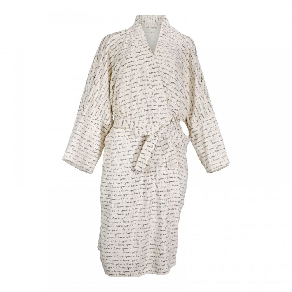 Chemical Robe GOTS Certified Organic Cotton Robe - I Love You | Chemical-Free ...