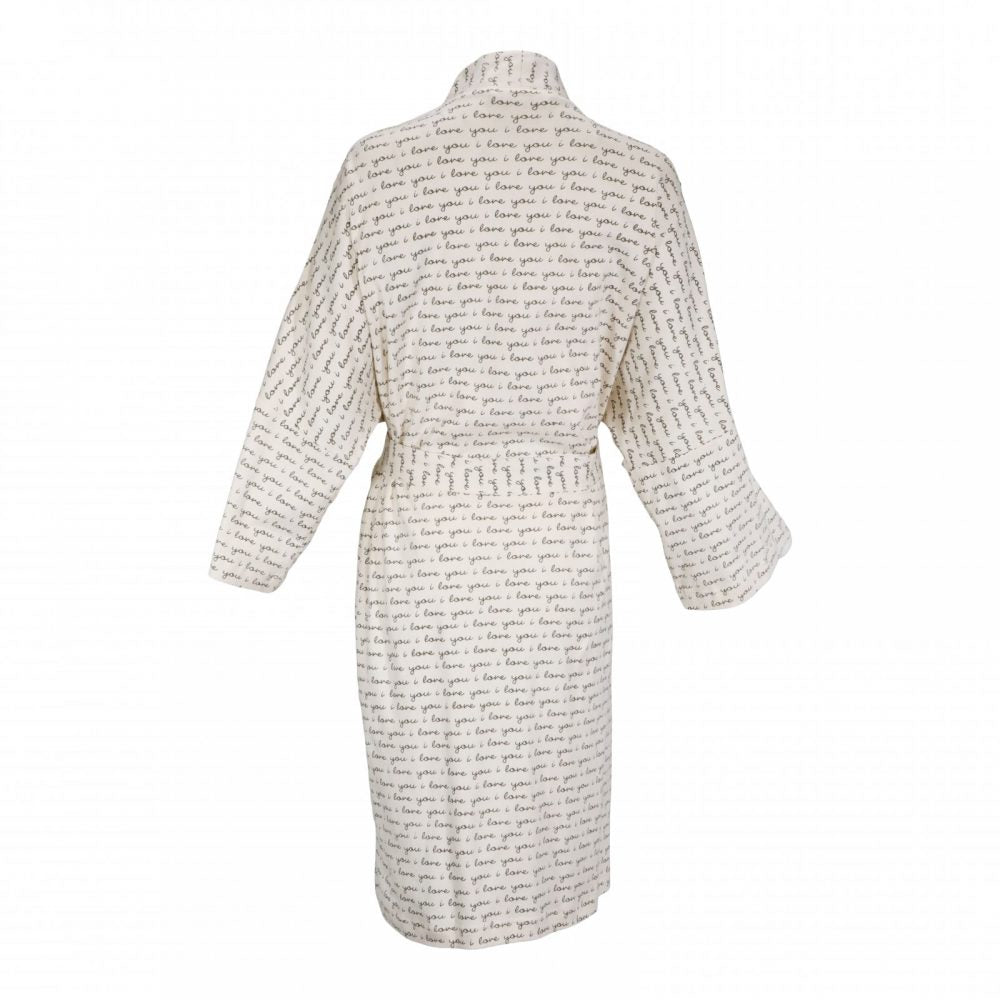 Chemical Robe GOTS Certified Organic Cotton Robe - I Love You | Chemical-Free ...