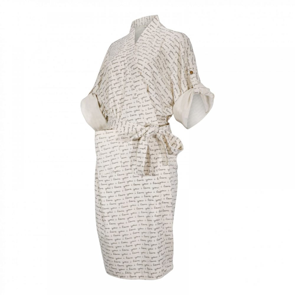 Chemical Robe GOTS Certified Organic Cotton Robe - I Love You | Chemical-Free ...